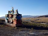 30 Chortens With View To West From Hill Above Old Zhongba Tibet At Sunset Chortens dot the hills above Old Zhongba in Tibet, here with a view towards the west at sunset.